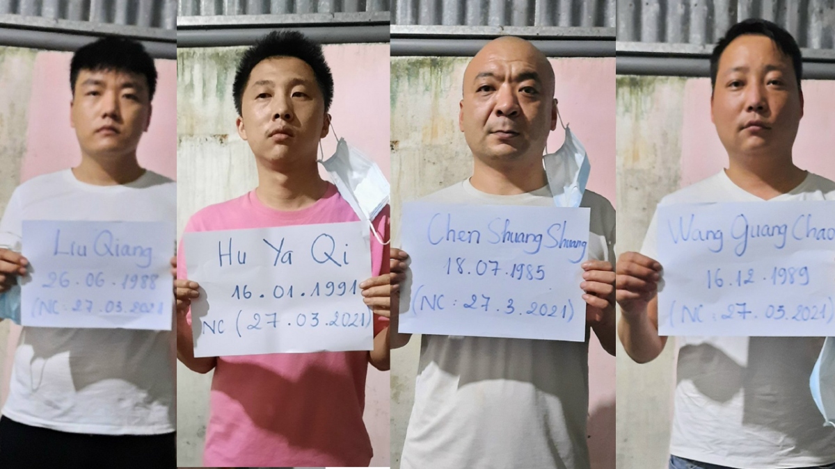Bắt giữ 4 người Trung Quốc xuất, nhập cảnh trái phép